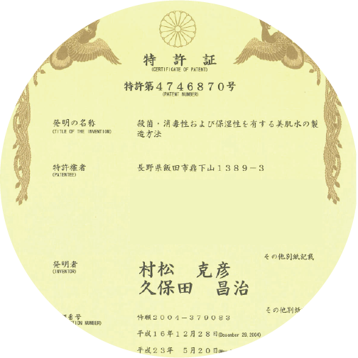 特許取得 第4746870号